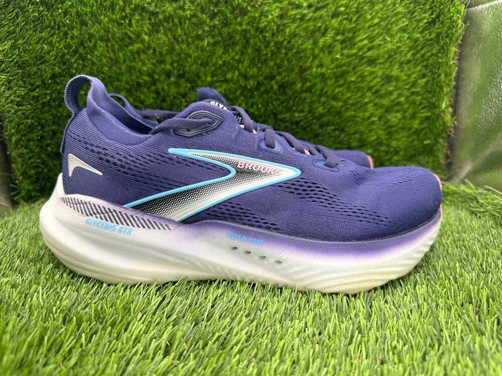 Brooks Glycerin GTS 22 1204352E429 Athletic Sneaker Women's 8 Blue Jacquard Gym